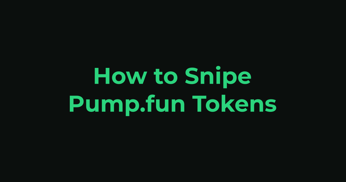How to Snipe Pump.fun Tokens: A Practical Guide